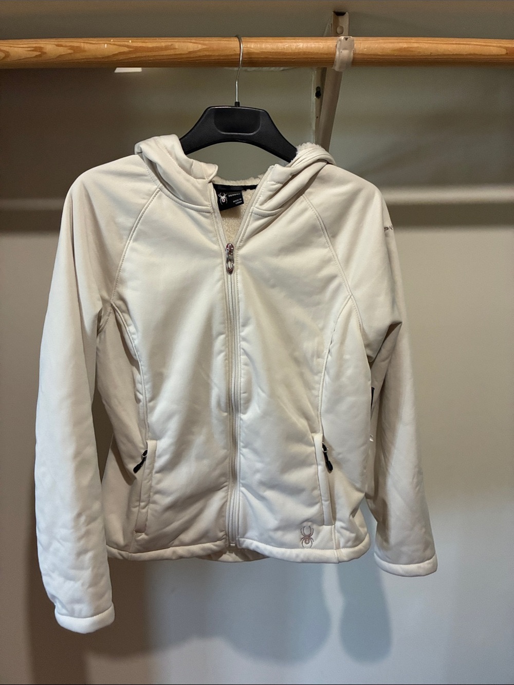 Spider women’s Cream Hooded Zip Jacket